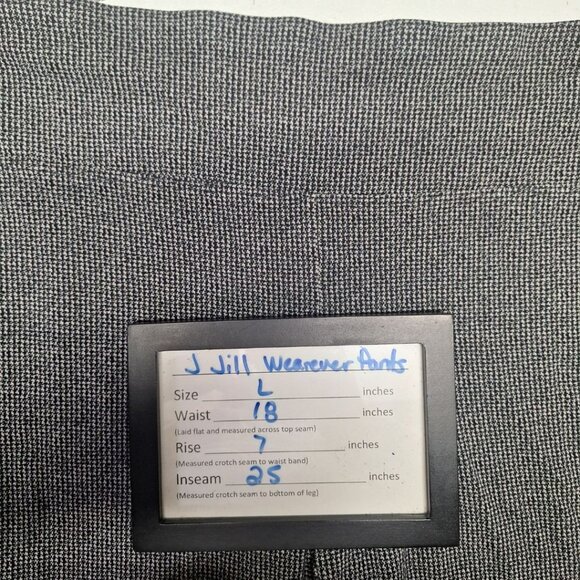 J Jill Wearever Pants Smooth Fit Slim Leg‎ Womens Size Large Gray - Picture 6 of 8
